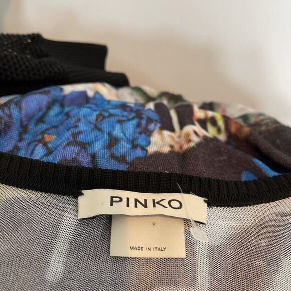 PINKO Print Pattern Top Long Sleeve Size L - Picture 9 of 13